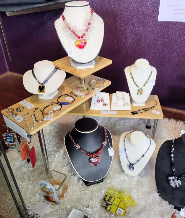 Sarah's display at Acoustic Cafe